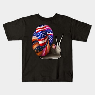 Patriotic Snail Kids T-Shirt